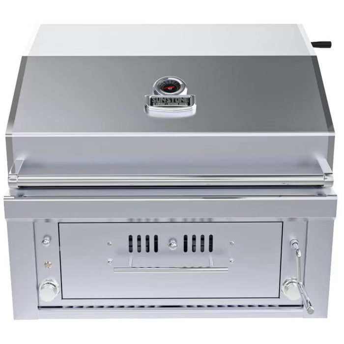 Sunstone 30" Gas-Hybrid 2 Main Burners w/IR-Burner Charcoal/Wood Burning Grill