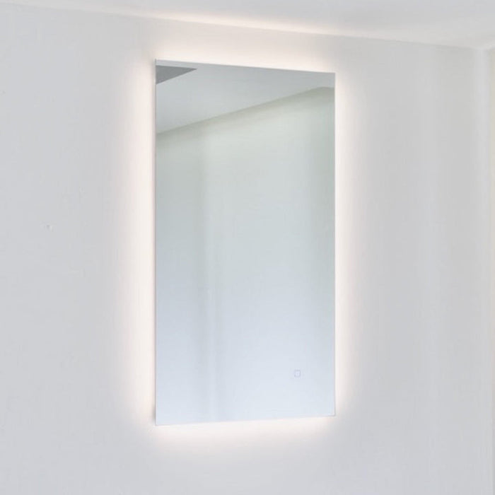 Diffusion LED Touch Vanity Mirror – Wall Mount – 20"W x 40"H – Glass