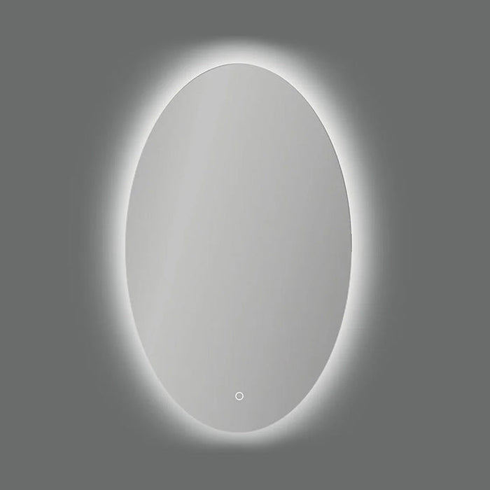 Diffusion LED Touch Oval Vanity Mirror – Wall Mount – 24"W x 40"H – Glass
