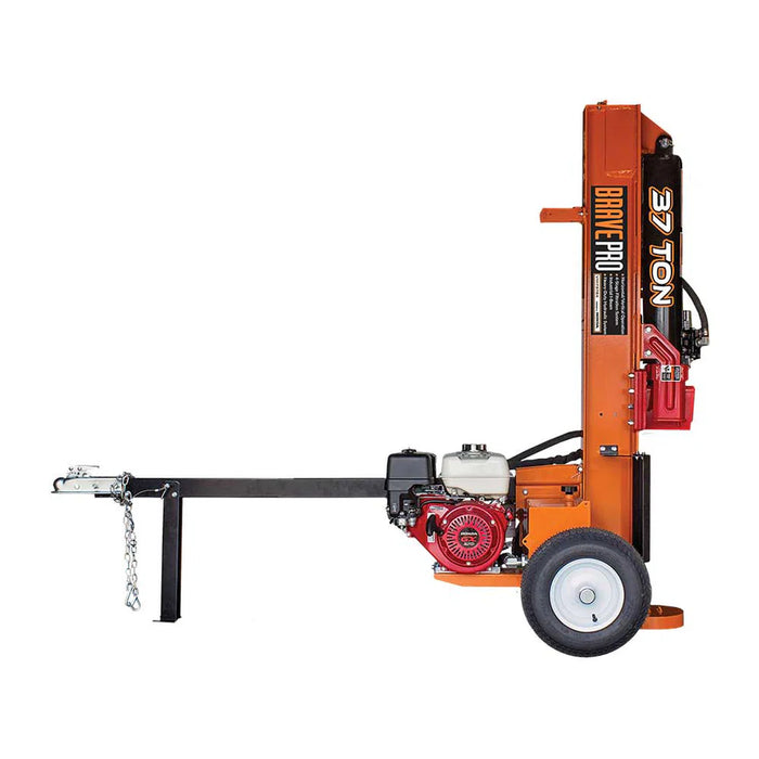 Brave VH1737GX 37‑Ton Tow‑Behind Log Splitter – Honda GX270, Horizontal/Vertical Operation