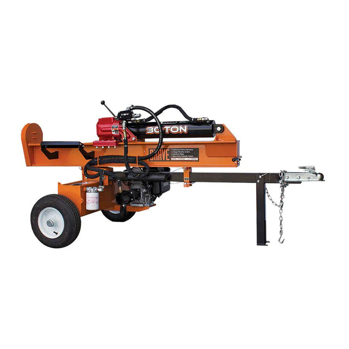 Brave VH1730GC 30‑Ton Tow‑Behind Log Splitter – Honda GC190, Horizontal/Vertical Operation