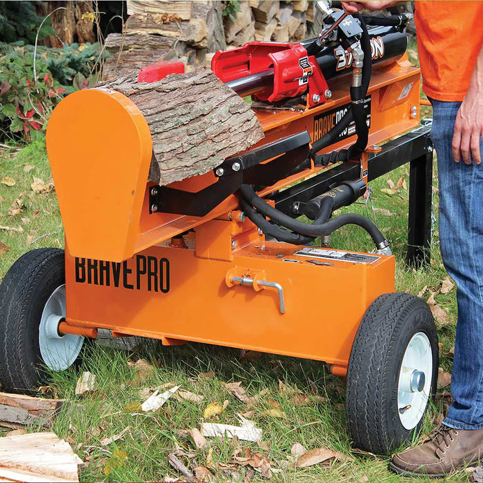 Brave VH1737GX 37‑Ton Tow‑Behind Log Splitter – Honda GX270, Horizontal/Vertical Operation