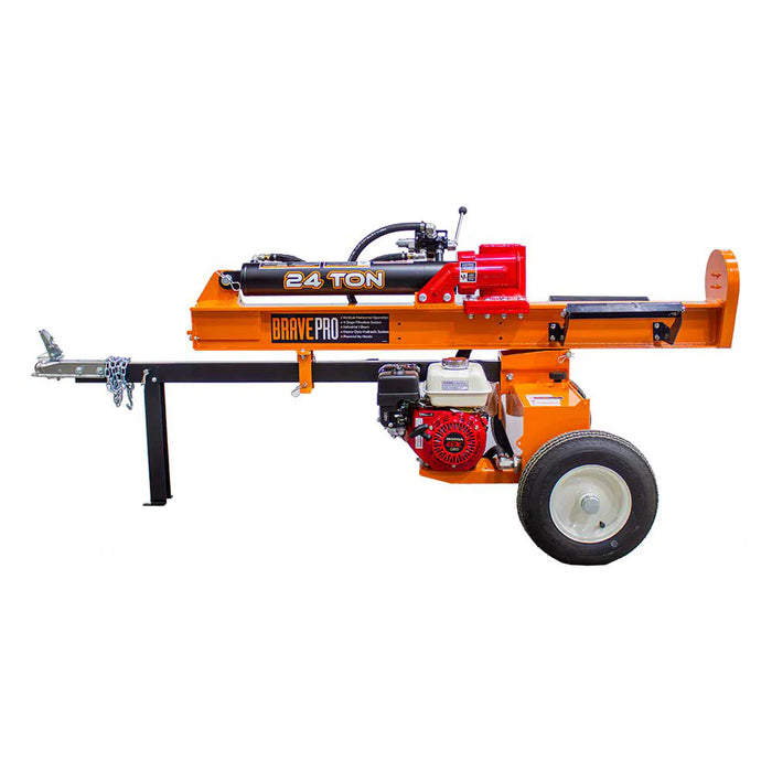 Brave VH1724GX 24‑Ton Log Splitter – Honda GX160, Tow‑Behind Vertical/Horizontal Operation