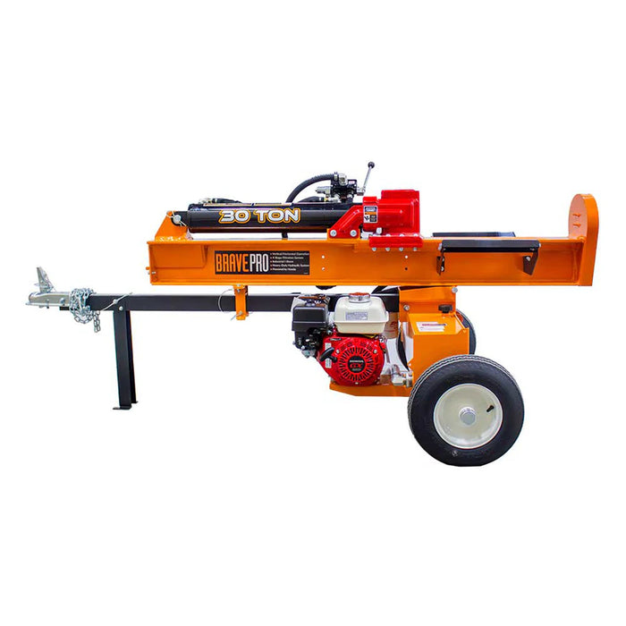 Brave VH1730GX 30‑Ton Tow‑Behind Log Splitter – Honda GX200, Horizontal/Vertical Operation