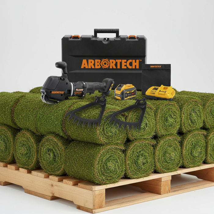 Arbortech ALLSAW Cordless Landscaping Turf Kit (ALL.FG.200KIT2T.20) Powered by DEWALT 60V MAX FLEXVOLT with Dual Turf Blades