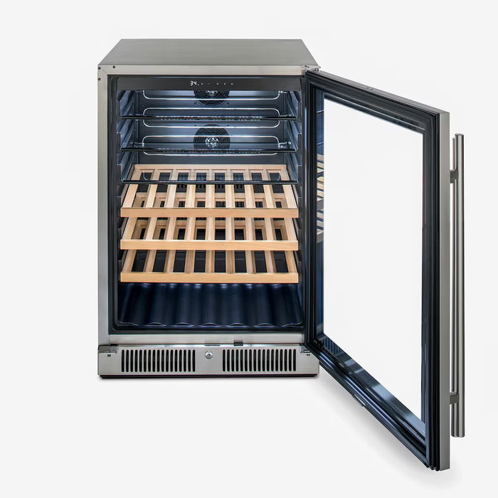 Blaze BLZ‑GDBEV‑5.5 24" Outdoor Glass Door Beverage Cooler, 5.5 cu ft Stainless Steel Outdoor Fridge