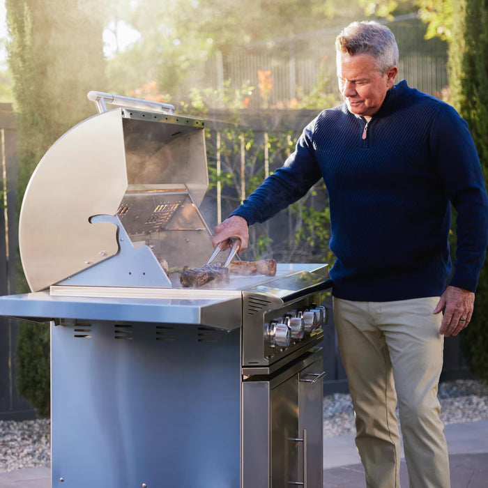 Blaze BLZ‑4LTEPRO‑CART‑LTSC 32" LTE PRO Gas Grill Cart with Soft‑Close Doors, Stainless Steel Outdoor BBQ Accessory