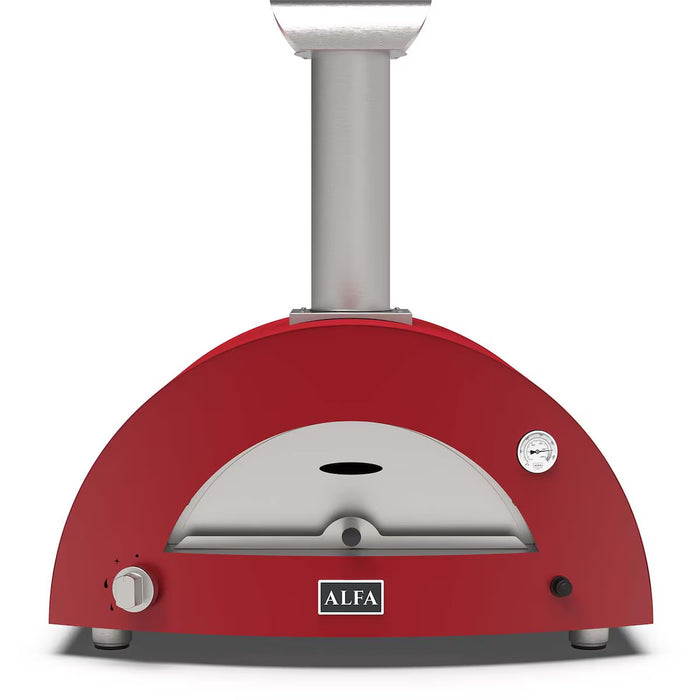 Alfa Moderno 5 Pizze Natural Gas Outdoor Pizza Oven FXMD-5P-MROR-U – Antique Red, 5-Pizza Capacity, Countertop, 1,000 °F Max Temp