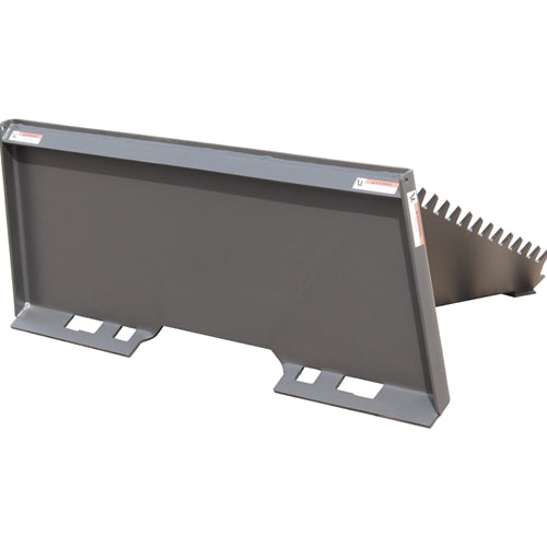 GreyWolf Stump Bucket Attachment for Skid Steer Loaders – Gray Powder Coat, Universal Quick‑Attach, Heavy‑Duty Root & Stump Removal