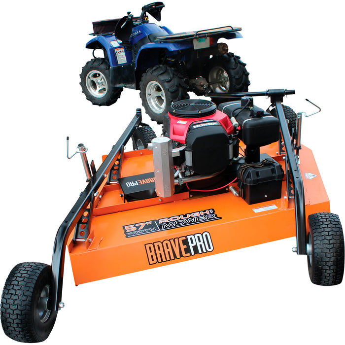 Brave BRPRC110HE 57-in Rough Cut Tow-Behind Mower with 688 cc Honda GXV630 Engine