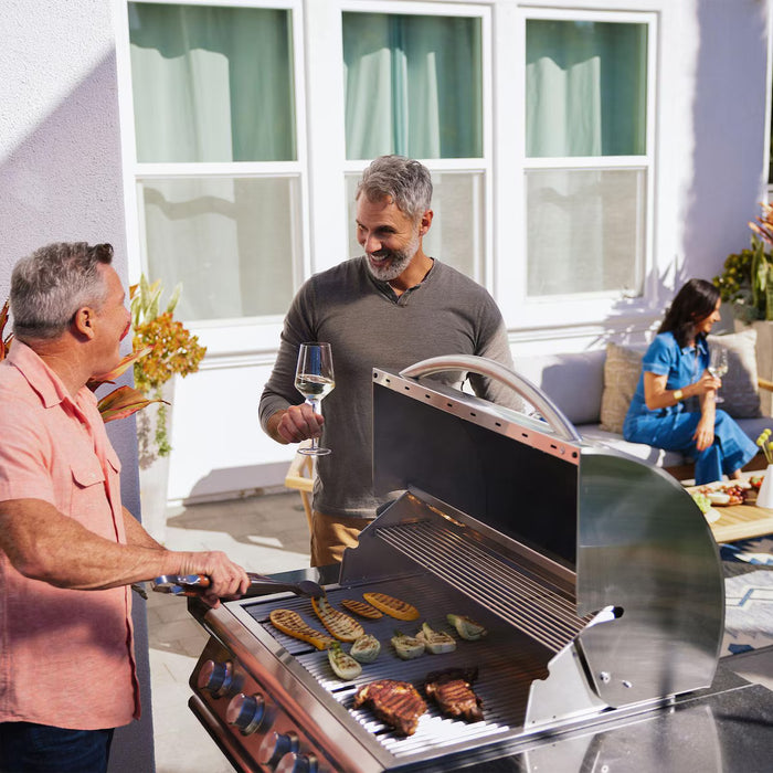 Blaze BLZ-4LTE3-NG 32" 4-Burner Built-In Natural Gas Grill, 56,000 BTU, Stainless Steel Outdoor Grill with Lights