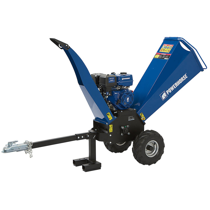 Powerhorse 115061 Towable Wood Chipper Shredder 5-Inch Capacity 420cc Gas Powered