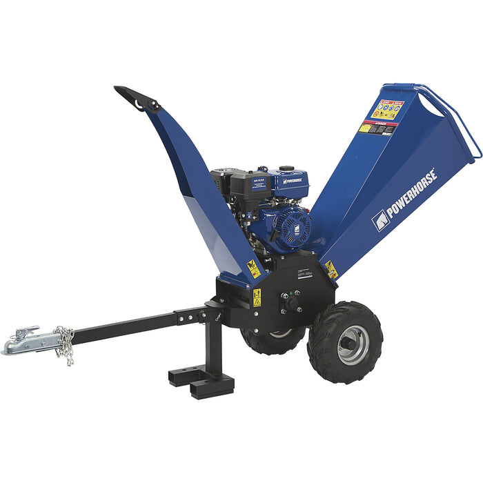 Powerhorse 115061 Towable Wood Chipper Shredder 5-Inch Capacity 420cc Gas Powered