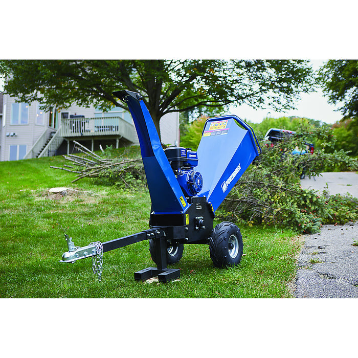 Powerhorse 115061 Towable Wood Chipper Shredder 5-Inch Capacity 420cc Gas Powered