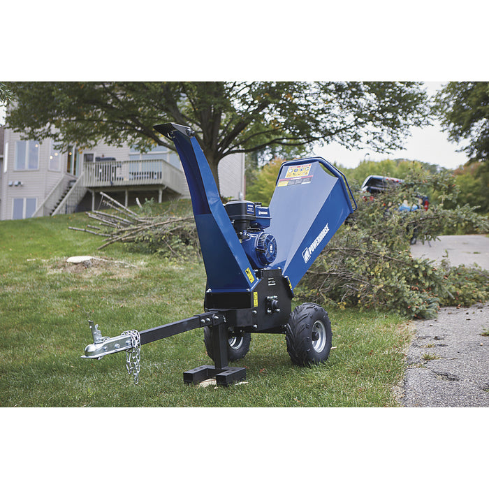 Powerhorse 115061 Towable Wood Chipper Shredder 5-Inch Capacity 420cc Gas Powered