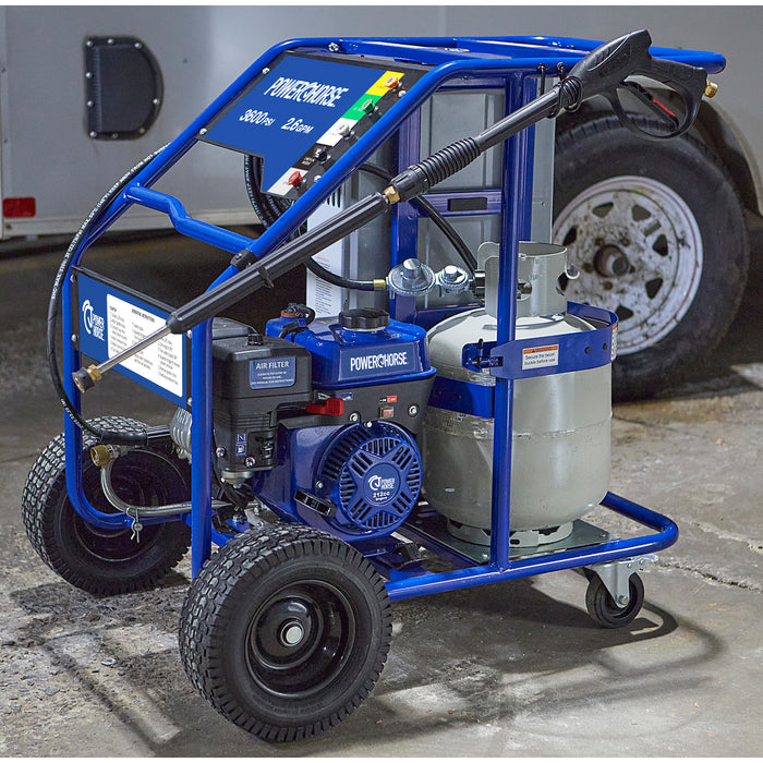 Powerhorse 115177 Hot Water Pressure Washer 3600 PSI 2.6 GPM Gas Powered