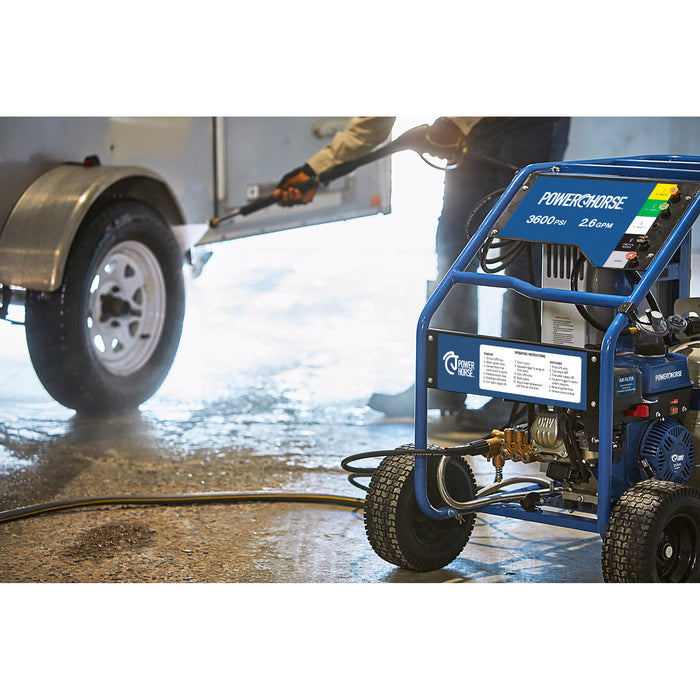 Powerhorse 115177 Hot Water Pressure Washer 3600 PSI 2.6 GPM Gas Powered
