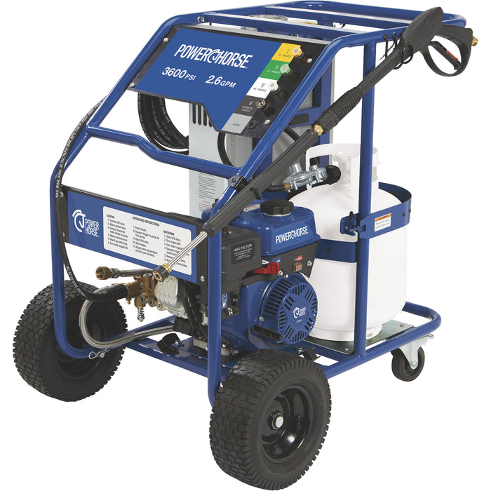 Powerhorse 115177 Hot Water Pressure Washer 3600 PSI 2.6 GPM Gas Powered