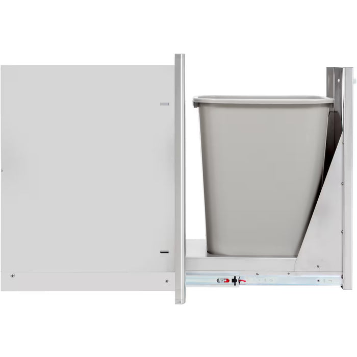 Blaze BLZ‑TRNW‑DRW‑H Narrow Trash Drawer, Stainless Steel Outdoor Kitchen Trash Storage Accessory