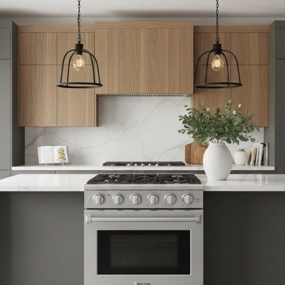 Kostch KOS-30RG03M-S 30" Freestanding Gas Range with 5 Burners, 4.55 cu. ft. Convection Oven – Stainless Steel, LP Convertible