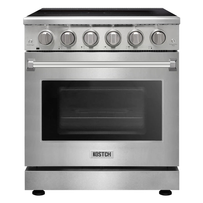 Kostch KOS-30RE06H-S 30" Freestanding Electric Range with Smooth Cooktop, Convection Oven – Stainless Steel