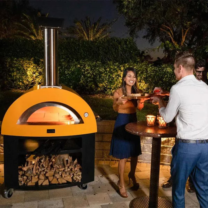 Alfa Moderno 5 Pizze Natural Gas Outdoor Pizza Oven FXMD-5P-MGIA-U – Fire Yellow, 5-Pizza Capacity, Countertop, 1,000 °F Max Temp
