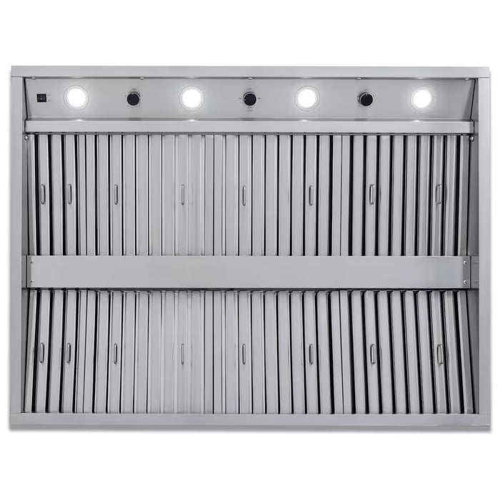Blaze BLZ‑48‑VHOOD 48" Outdoor Vent Hood, Dual 1000 CFM Motors & LED Lights, Stainless Steel Outdoor Kitchen Exhaust Hood