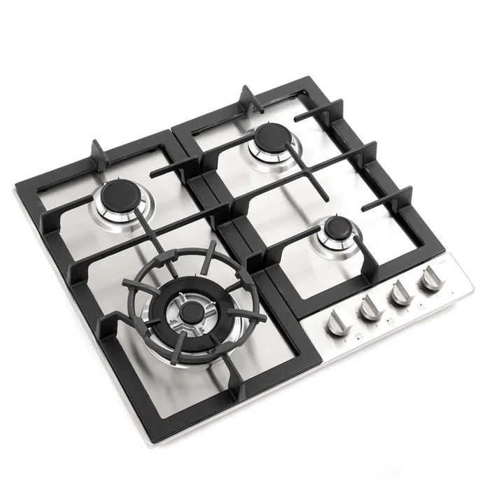 Cosmo 24-Inch Gas Cooktop with 4 Sealed Burners in Stainless Steel (COS-640STX-E)