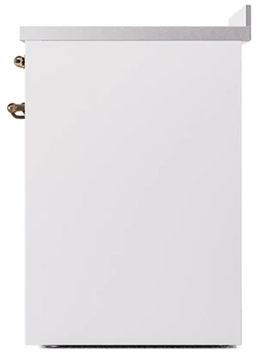 ILVE Nostalgie II 30-Inch Induction Range with 4 Elements, White Burnished Trim
