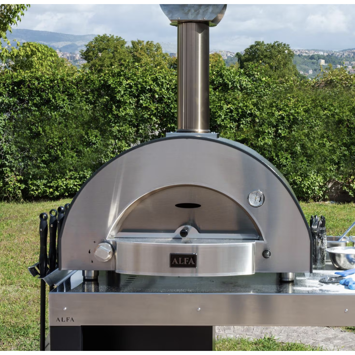 Alfa Classico 2 Pizze Gas Outdoor Pizza Oven FXCL‑2P‑GGRA‑U – Ardesia Grey