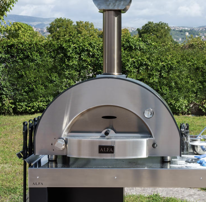 Alfa Classico 2 Pizze Gas Outdoor Pizza Oven FXCL‑2P‑GGRA‑U – Ardesia Grey