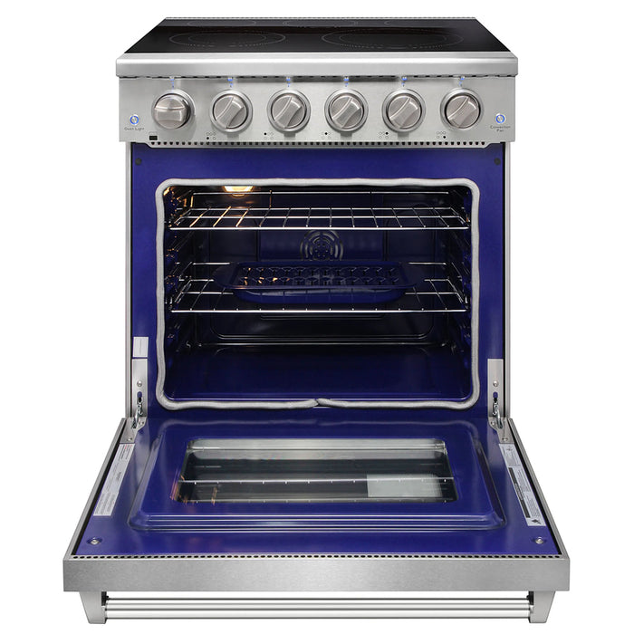 Kostch KOS-30RE06H-S 30" Freestanding Electric Range with Smooth Cooktop, Convection Oven – Stainless Steel