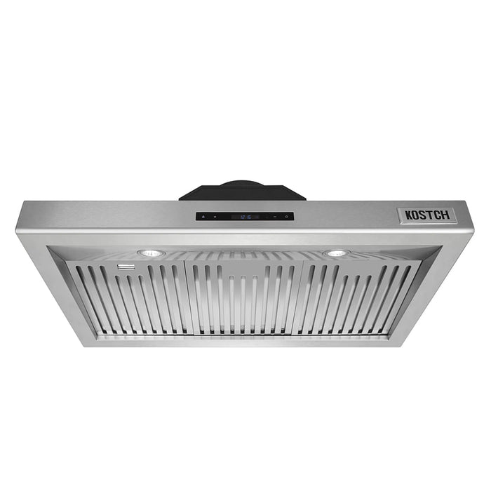 Kostch KOS-36RH06H 36" Wall-Mount Range Hood – Stainless Steel, 3-Speed Ventilation, LED Lighting
