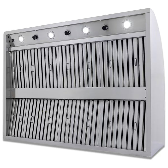 Blaze BLZ‑48‑VHOOD 48" Outdoor Vent Hood, Dual 1000 CFM Motors & LED Lights, Stainless Steel Outdoor Kitchen Exhaust Hood
