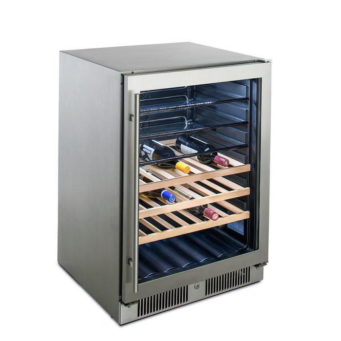 Blaze BLZ‑GDBEV‑5.5 24" Outdoor Glass Door Beverage Cooler, 5.5 cu ft Stainless Steel Outdoor Fridge