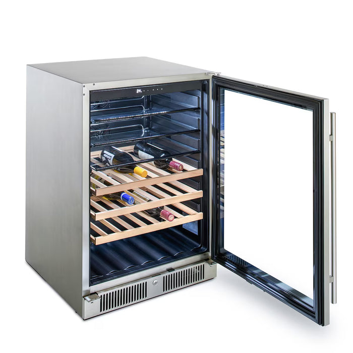 Blaze BLZ‑GDBEV‑5.5 24" Outdoor Glass Door Beverage Cooler, 5.5 cu ft Stainless Steel Outdoor Fridge