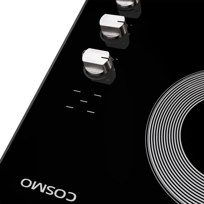 Cosmo 36-Inch Electric Ceramic Glass Cooktop with 5 Burners and Dual Zone Elements