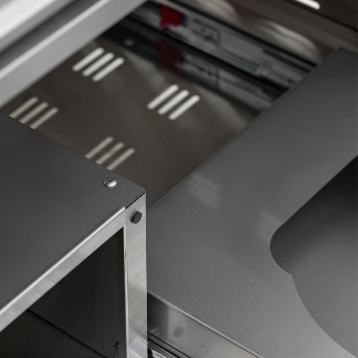 Blaze BLZ‑GRIDDLE‑CART‑SC2 30" LTE+ Gas Griddle Cart with Soft‑Close Doors, Stainless Steel Outdoor Griddle Accessory