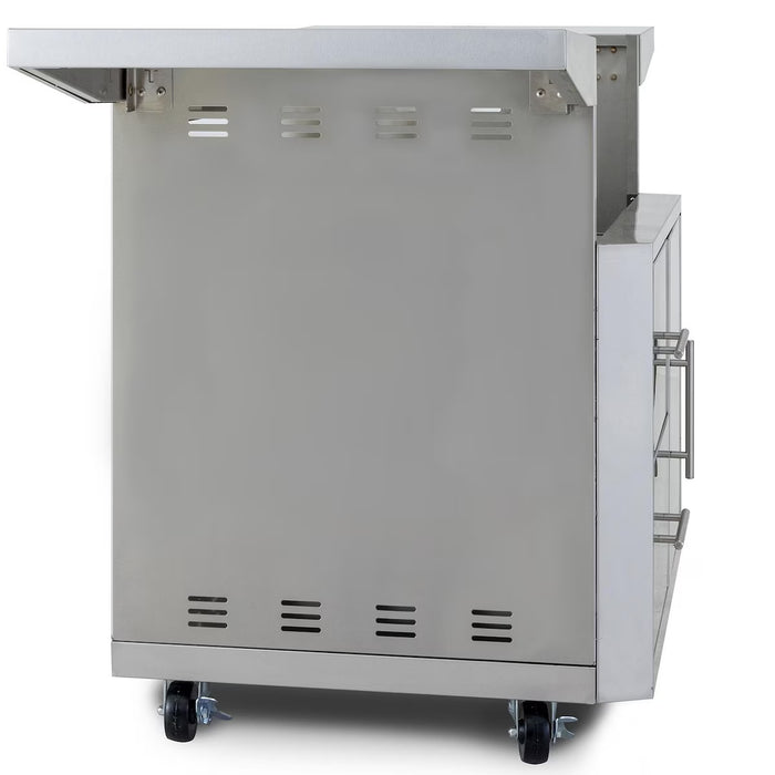 Blaze BLZ-4PRO-CART-LTSC Stainless Steel Professional Cart with Soft-Close Doors for 32" 4-Burner Blaze Pro Grills, Outdoor BBQ Accessory