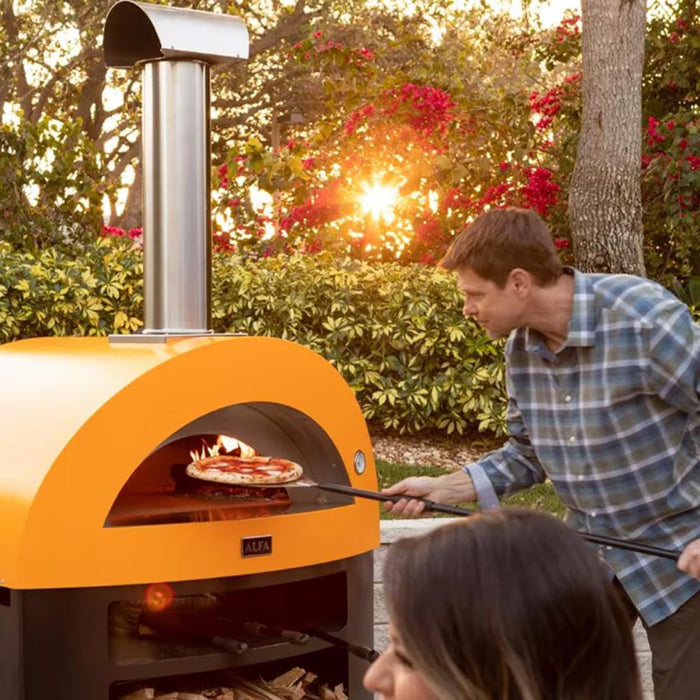 Alfa Moderno 5 Pizze Natural Gas Outdoor Pizza Oven FXMD-5P-MGIA-U – Fire Yellow, 5-Pizza Capacity, Countertop, 1,000 °F Max Temp
