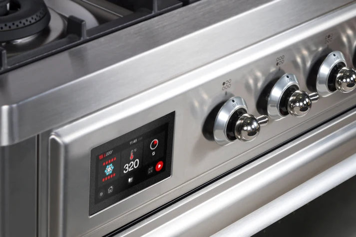 Ilve Majestic II 36" Dual Fuel Range UM09FDNS3SSC Stainless Steel with 6 Burners & Griddle