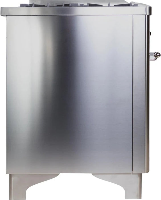 Ilve Majestic II 36" Dual Fuel Range UM09FDNS3SSC Stainless Steel with 6 Burners & Griddle