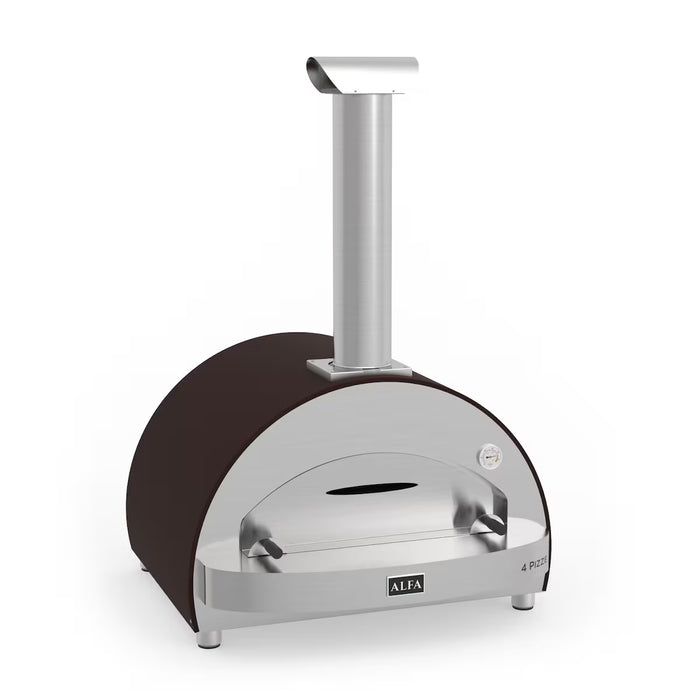 Alfa 4 Pizze Wood-Fired Outdoor Pizza Oven FX4P-LRAM-T – Copper, 4-Pizza Capacity, Countertop, 1,000 °F Max Temp