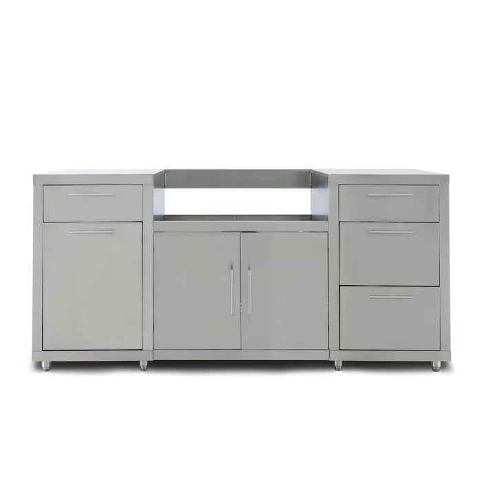 Blaze BLZ-SS-ISLAND-RO Stainless Steel Outdoor Kitchen Island – 6′ BBQ Base with Storage & Pull-Out Trash