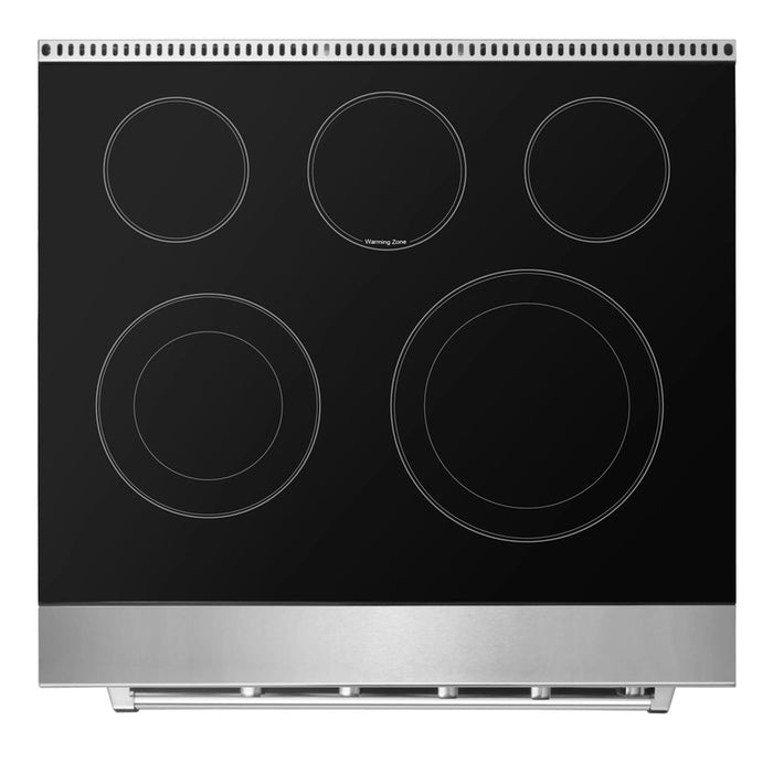 Kostch KOS-30RE06H-R 30" Freestanding Electric Range with Smooth Cooktop, Convection Oven – Red