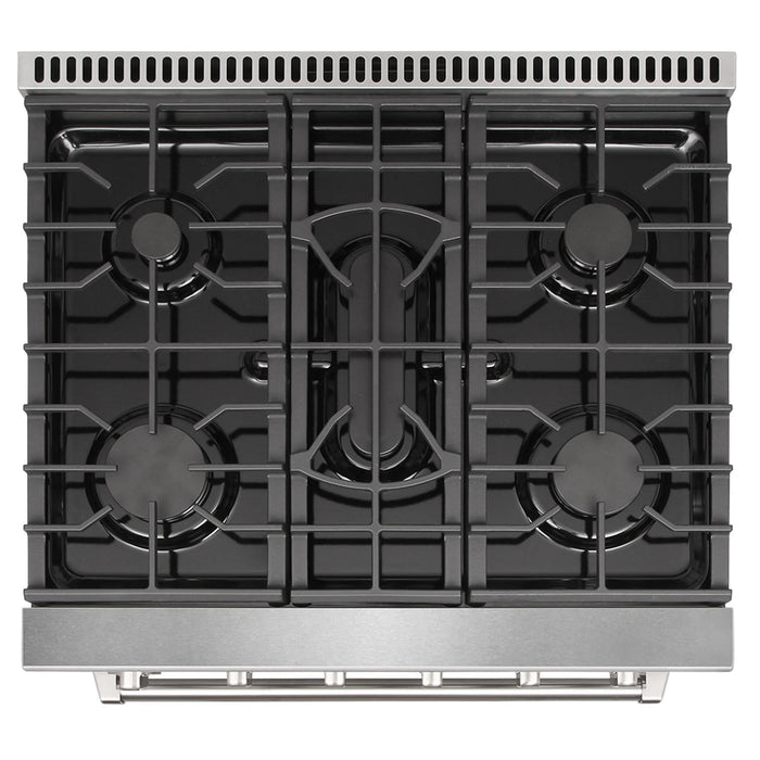 Kostch KOS-30RG03MLP-S 30" Freestanding LP Gas Range with 5 Burners, Convection Oven – Stainless Steel