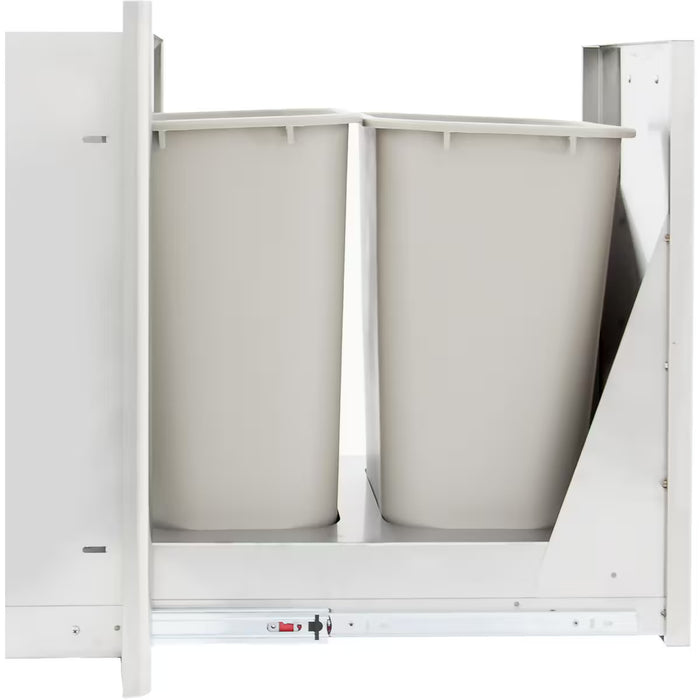 Blaze BLZ-TREC-DRW-H Roll-Out Trash & Recycle Drawer, Stainless Steel Outdoor Kitchen Waste Storage Accessory