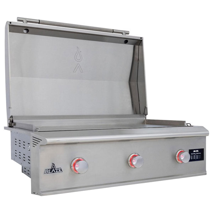 Blaze BLZ‑GRIDDLE40‑LP 40" Built‑In LTE PRO Propane Gas Griddle with Lights, 54,000 BTU, 304 Stainless Steel Outdoor Griddle
