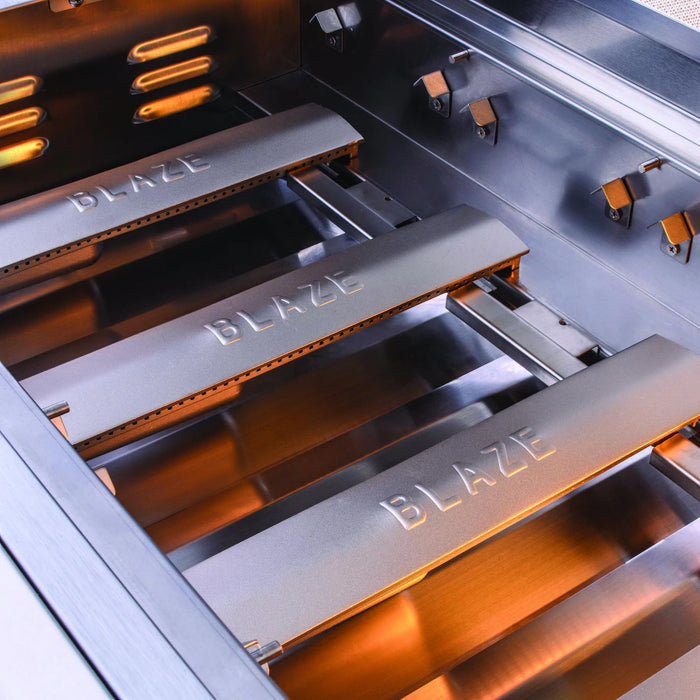 Blaze BLZ-5LTE3-LP 40" 5-Burner Built-In Liquid Propane Grill, 70,000 BTU, Stainless Steel LTE Plus Outdoor Grill with Lights