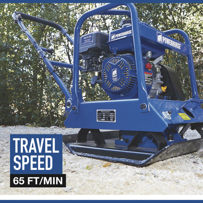 Powerhorse 52313 Plate Compactor Single Direction 212cc Gas Powered